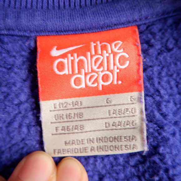 NIKE ATHLETIC DEPT Purple 1/2 Zip Sweatshirt - Picture 5 of 5